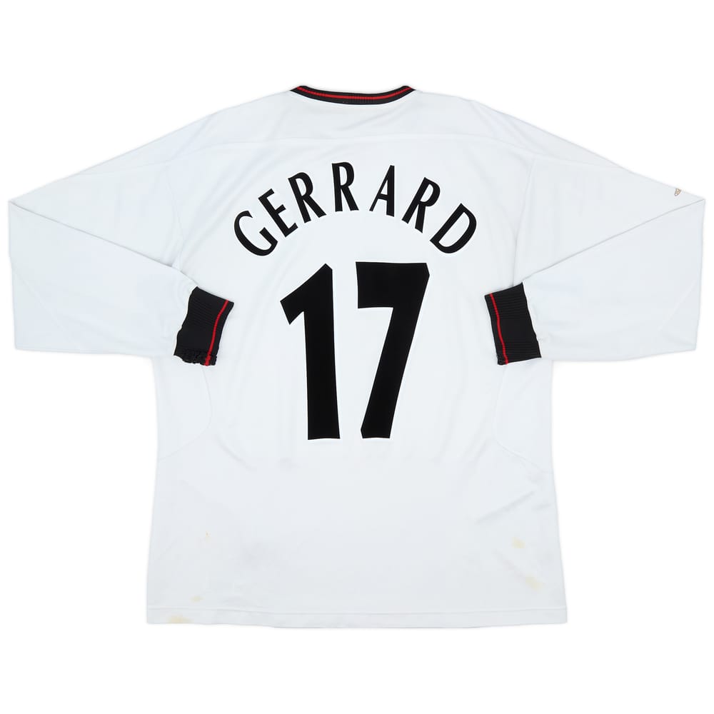 2003-04 Liverpool Away L/S Shirt Gerrard #17 - 5/10 - (XL)