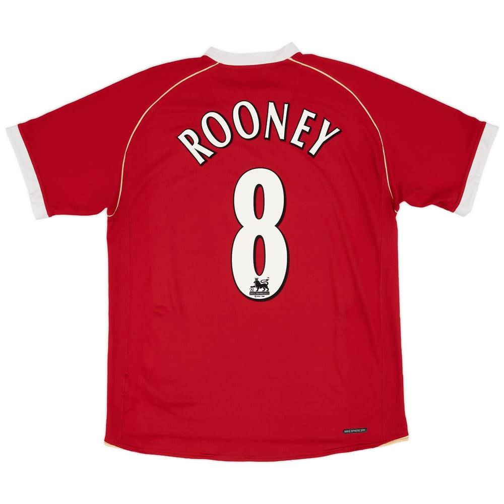2006-07 Manchester United Home Shirt Rooney #8 - 6/10 - (L)