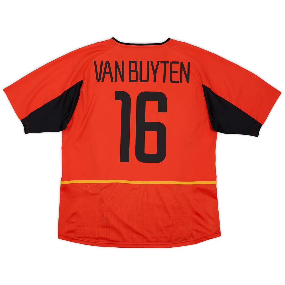 2002-04 Belgium Home Shirt Van Buyten #16 - 8/10 - (L)