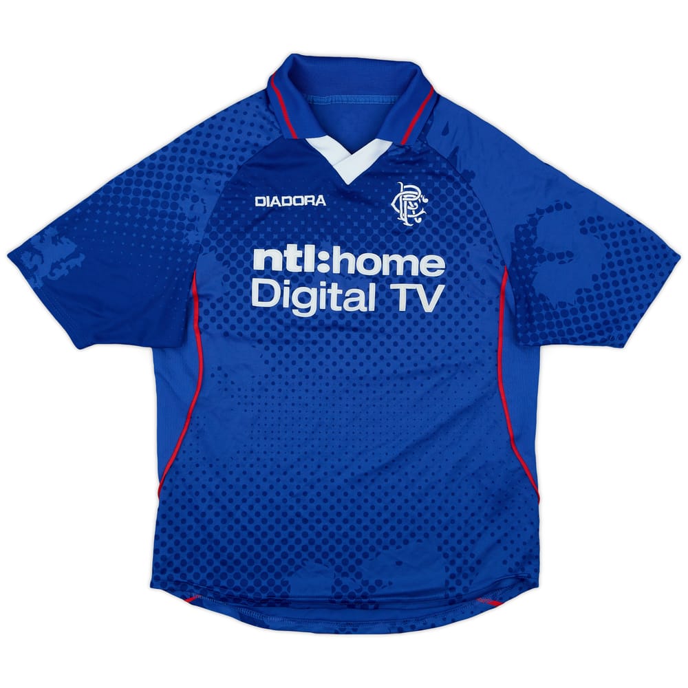 2002-03 Rangers Home Shirt - 8/10 - (XL.Boys)