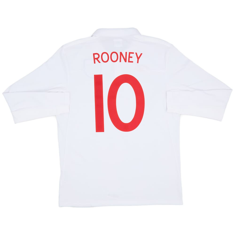 2009-10 England Home L/S Shirt Rooney #10 - 8/10 - (L)