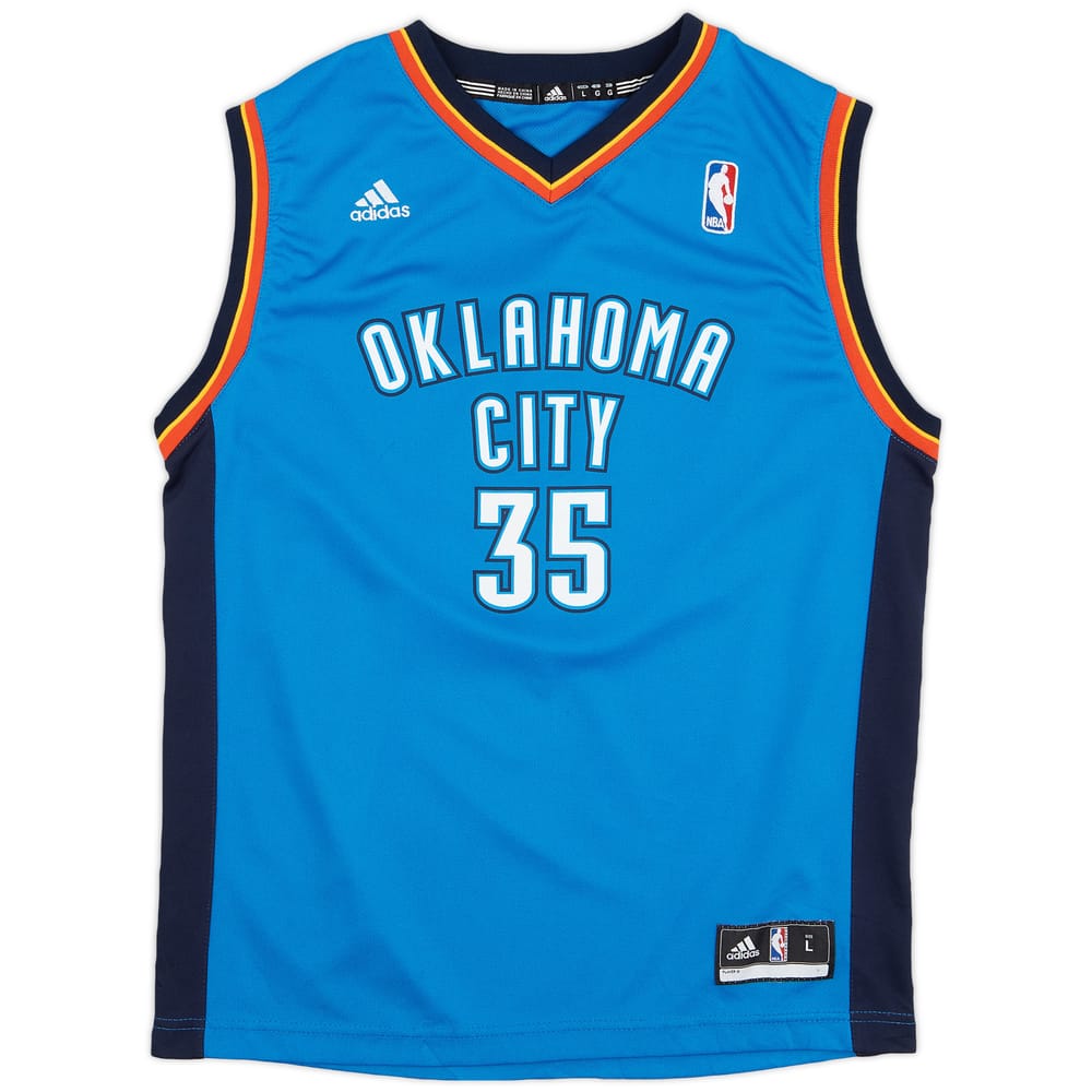 2010-14 Oklahoma City Thunder Durant #35 adidas Away Jersey - 8/10 - (L.Boys)