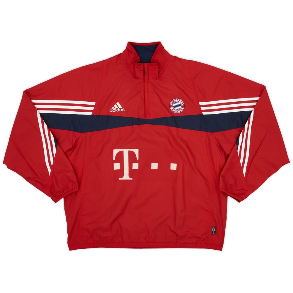 2003-04 Bayern Munich adidas Reversible 1/4 Zip Drill Top - 9/10 - (XL)