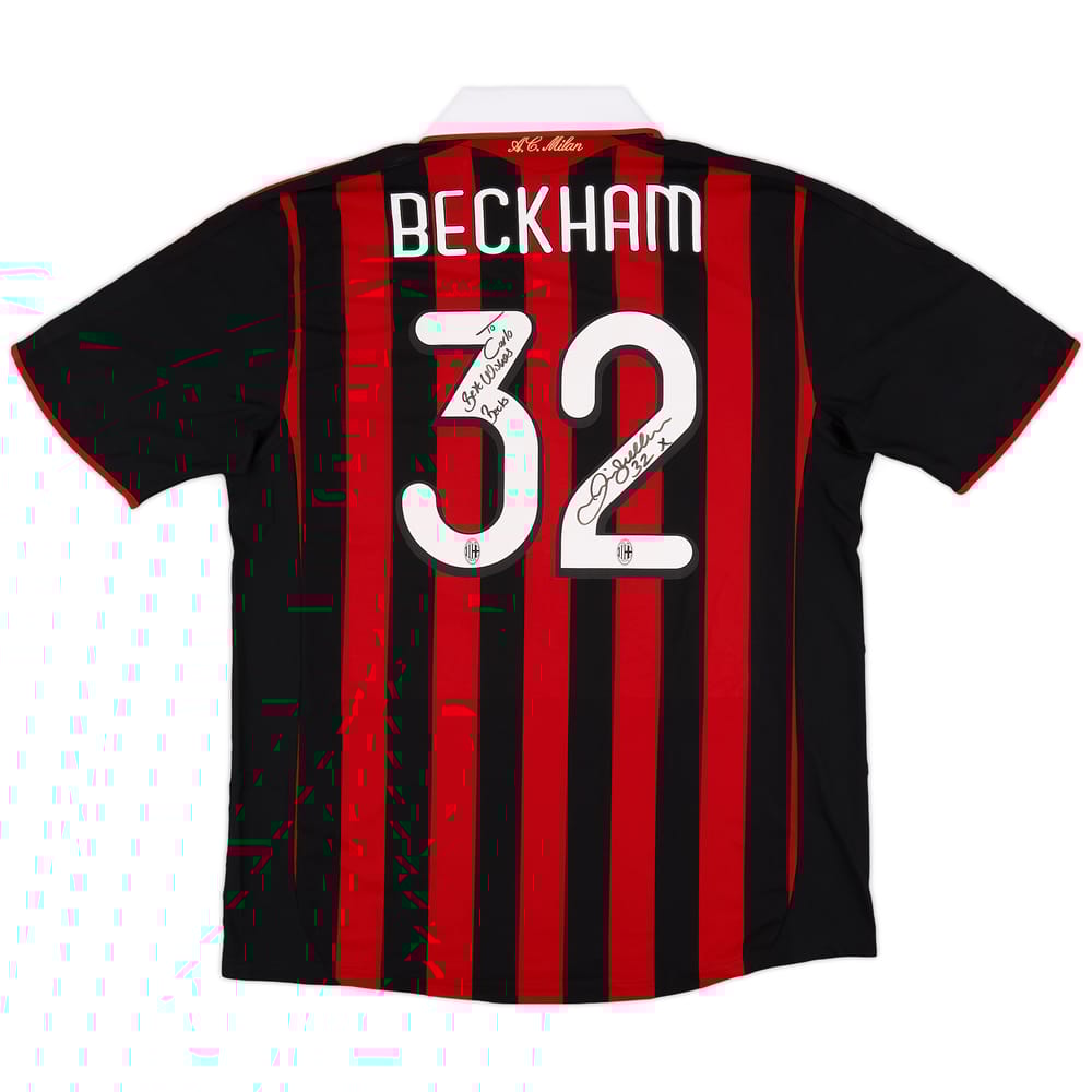 2009-10 AC Milan Signed Home Shirt Beckham #32