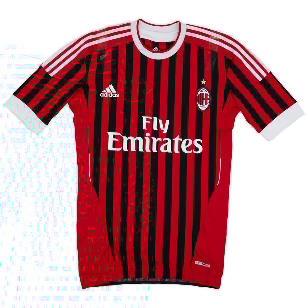 2011-12 AC Milan Player Issue Home Shirt - 8/10 - (L)