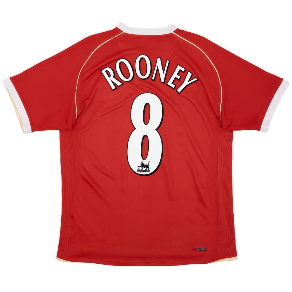 2006-07 Manchester United Home Shirt Rooney #8 - 6/10 - (M)