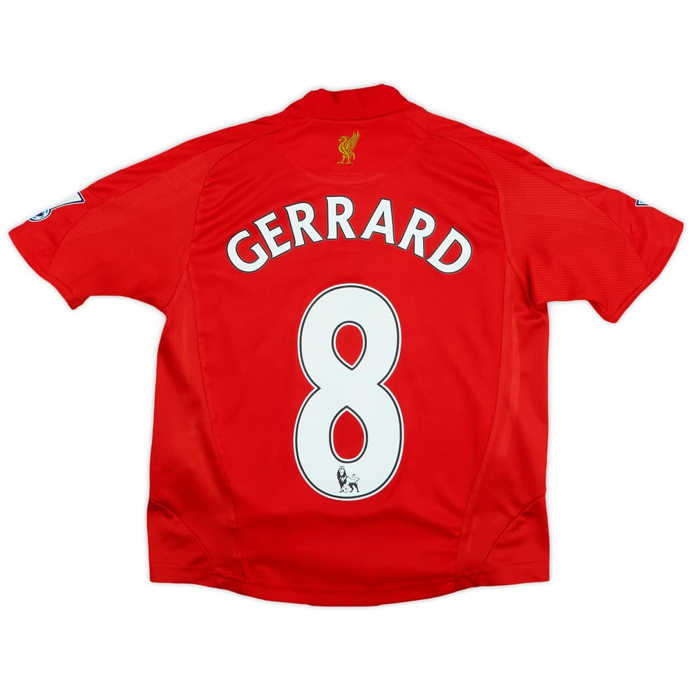 2008-10 Liverpool Home Shirt Gerrard #8 - 8/10 - (7-8 Years)