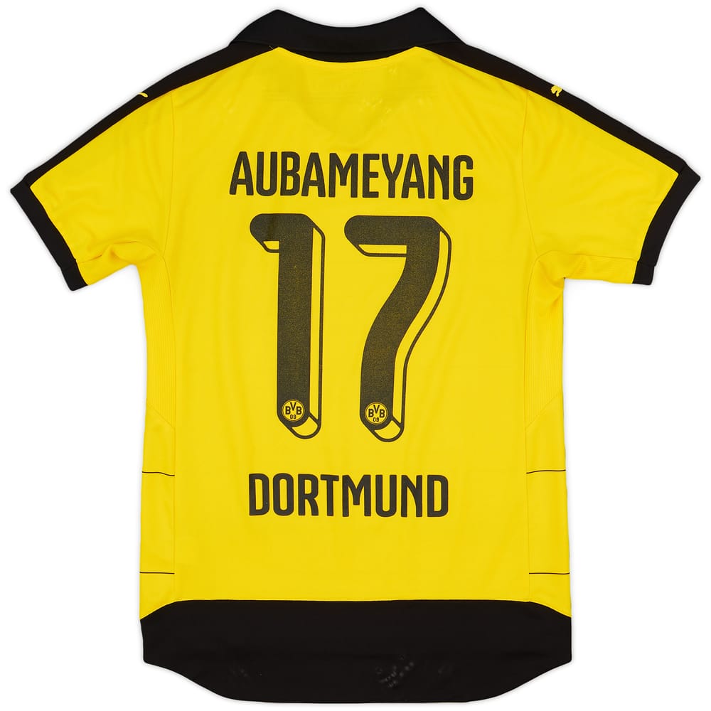 2015-16 Borussia Dortmund Home Shirt Aubameyang #17 - 4/10 - (S)