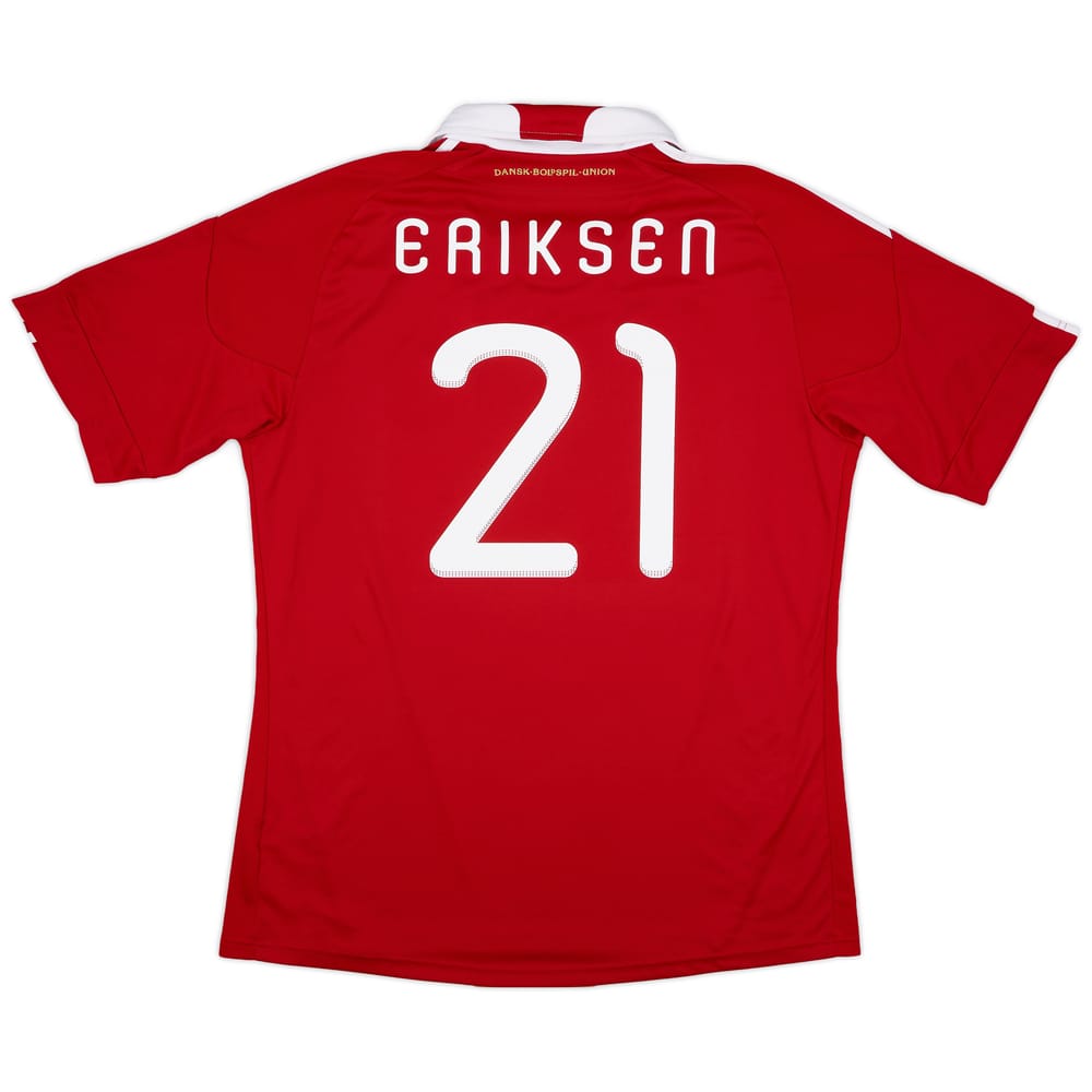 2010-11 Denmark Home Shirt Eriksen #21 - 8/10 - (XL)