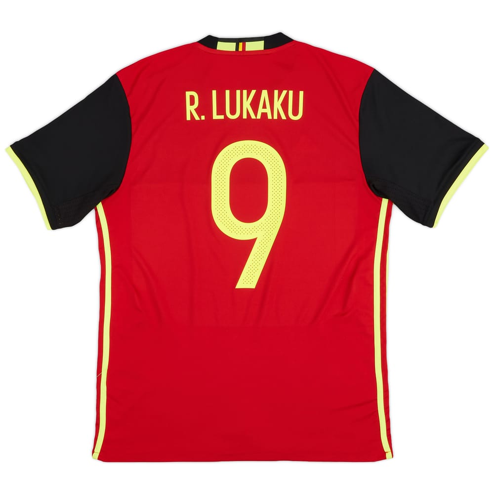 2016-17 Belgium Home Shirt Lukaku #9 - 8/10 - (L)