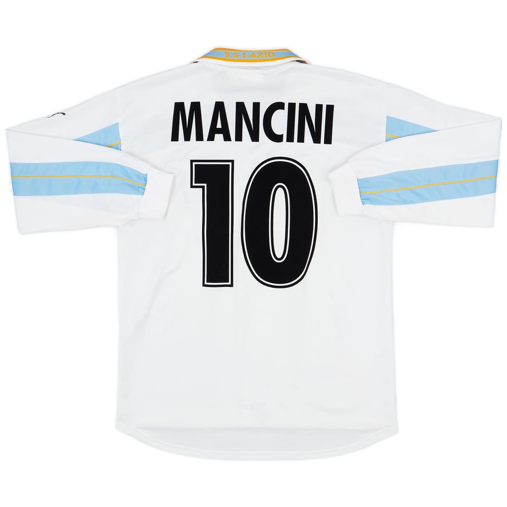 1999-00 Lazio Centenary Home L/S Shirt Mancini #10 - 5/10 - (L)