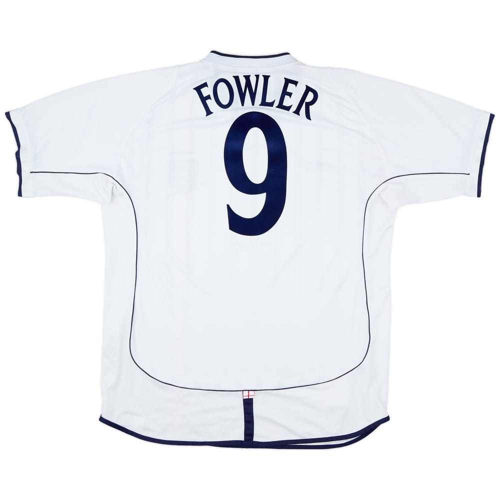 2001-03 England Home Shirt Fowler #9 - 6/10 - (XXL)