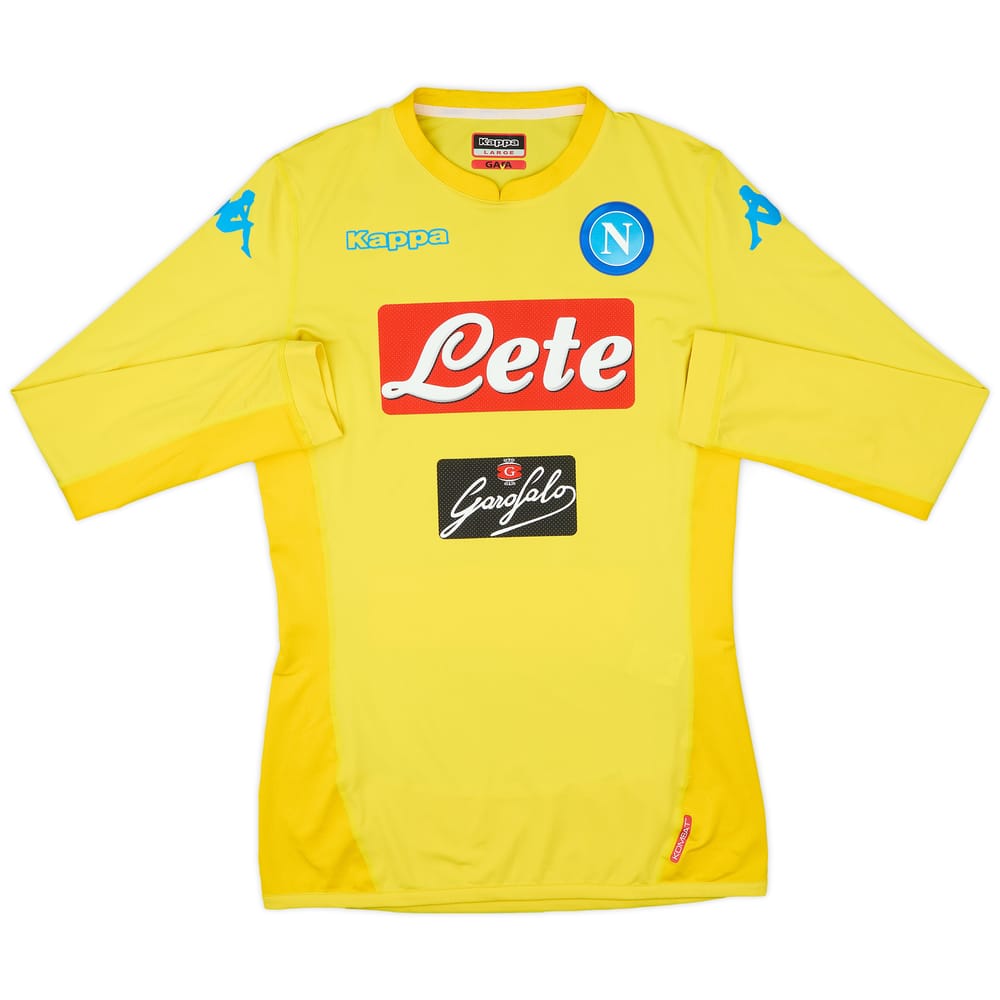 2017-18 Napoli Authentic Away L/S Shirt - 10/10 - (L)