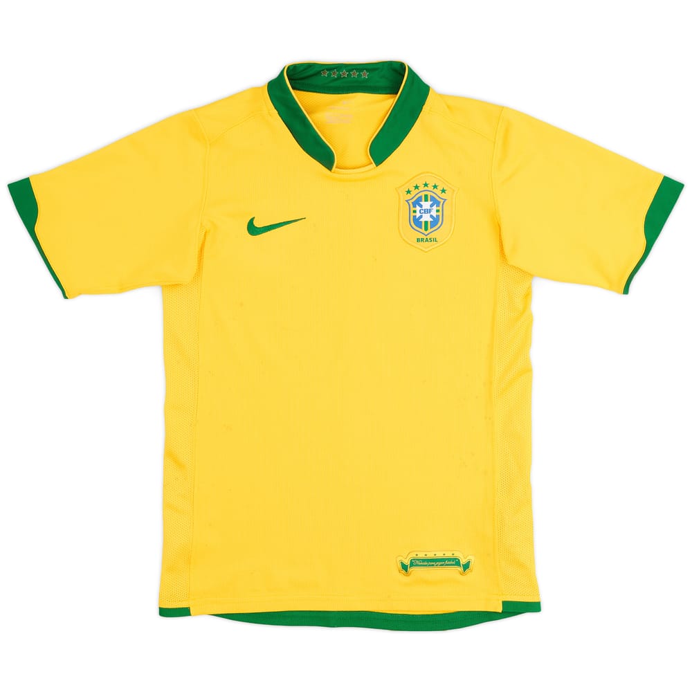 2006-08 Brazil Home Shirt - 4/10 - (M.Boys)