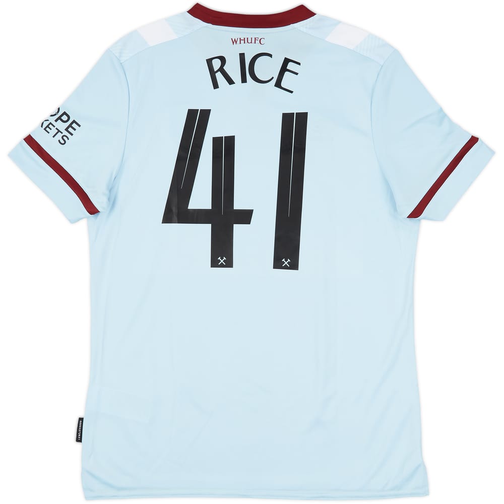 2021-22 West Ham Away Shirt Rice #41 (L)