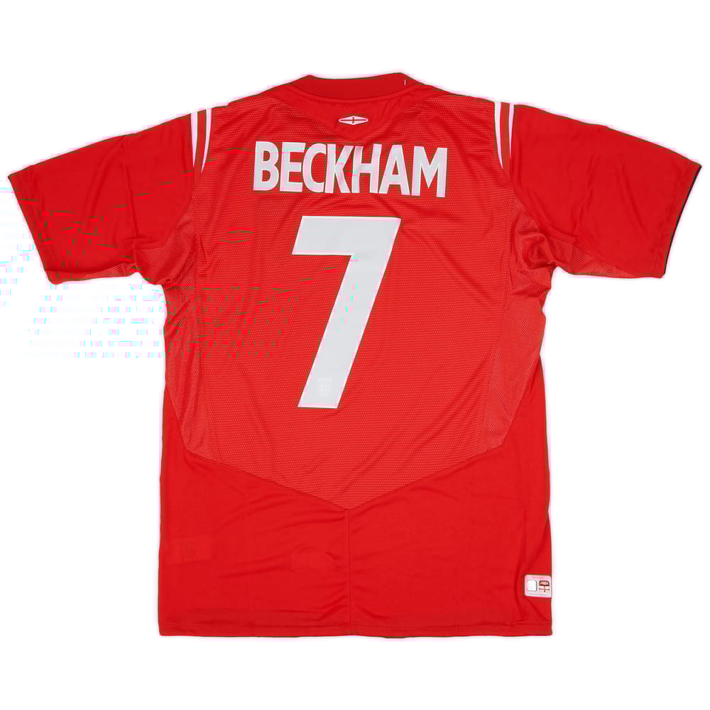2004-06 England Away Shirt Beckham #7 (M)