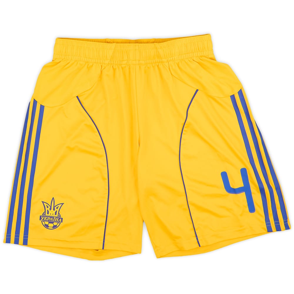2010-12 Ukraine Player Issue Home Shorts #4 (Tymoshchuk) - 5/10 - (L)