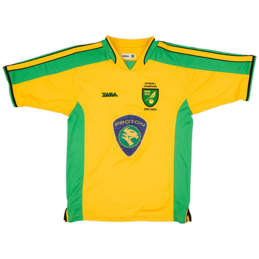 2003-05 Norwich 'Division 1 Winners' Home Shirt - 8/10 - (XL.Boys)