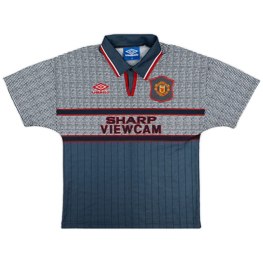 1995-96 Manchester United Away Shirt - 7/10 - (L.Boys)