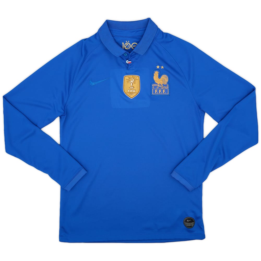 2019 France Home L/S Shirt - 6/10 - (M)