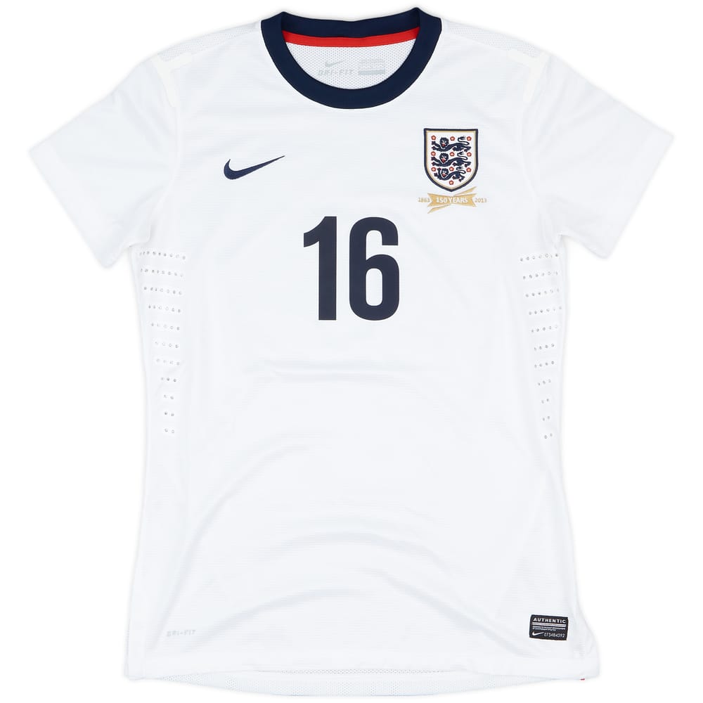 2013 England Women Match Issue Home Shirt #16