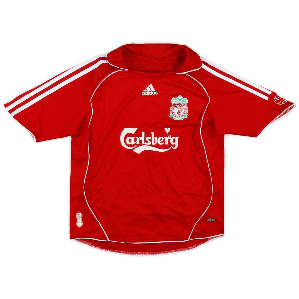 2006-08 Liverpool Home Shirt - 8/10 - (S.Boys)