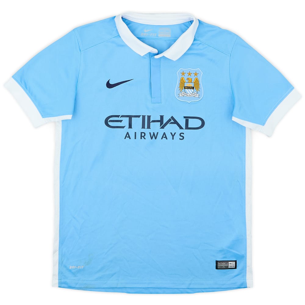 2015-16 Manchester City Home Shirt - 5/10 - (L.Boys)