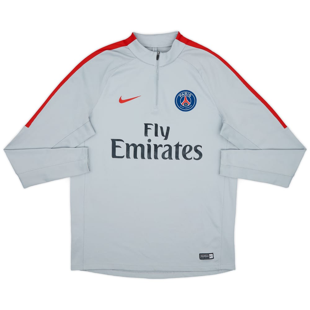 2017-18 Paris Saint-Germain Nike 1/4 Zip Drill Top - 8/10 - (L)