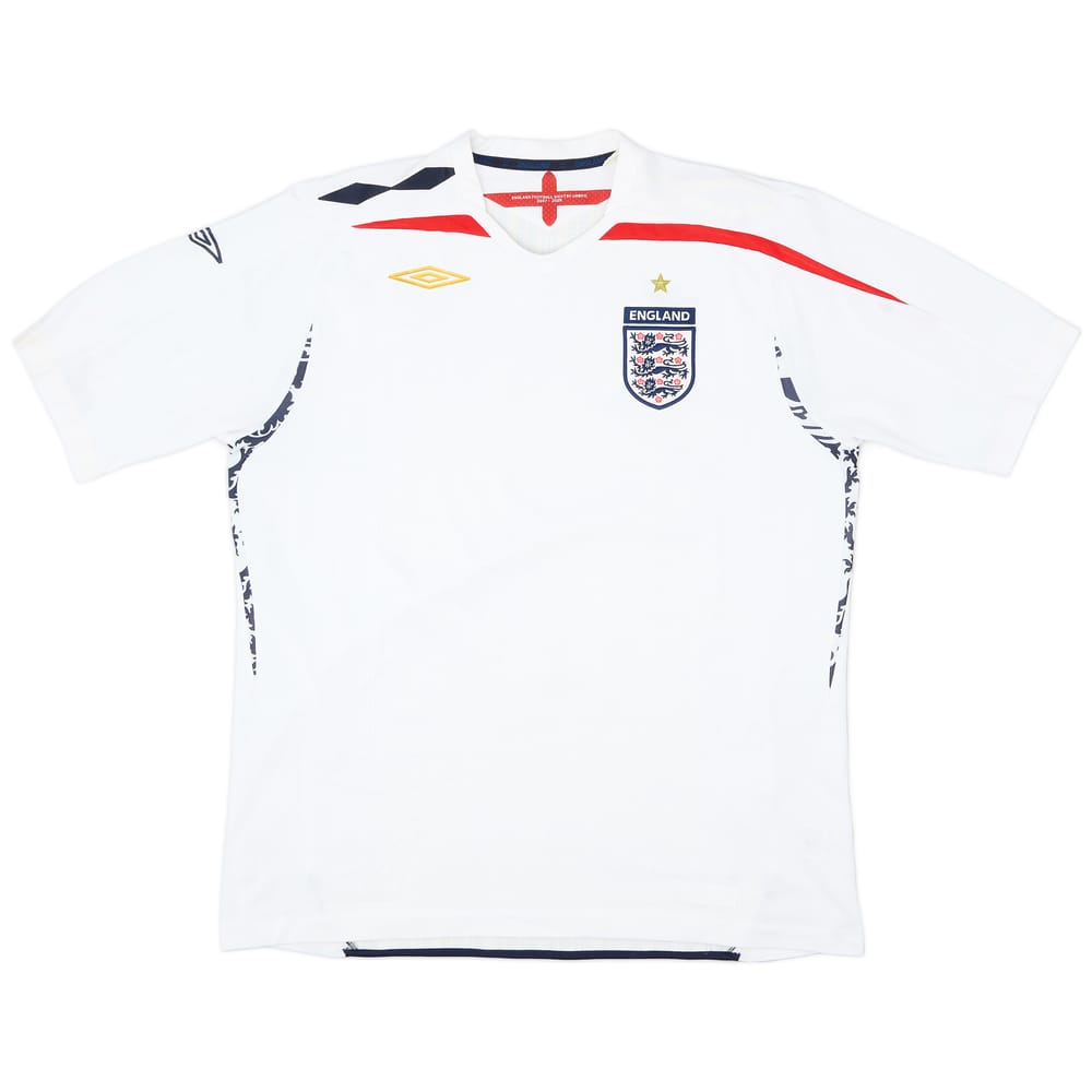 2007-09 England Home Shirt - 7/10 - (XL)