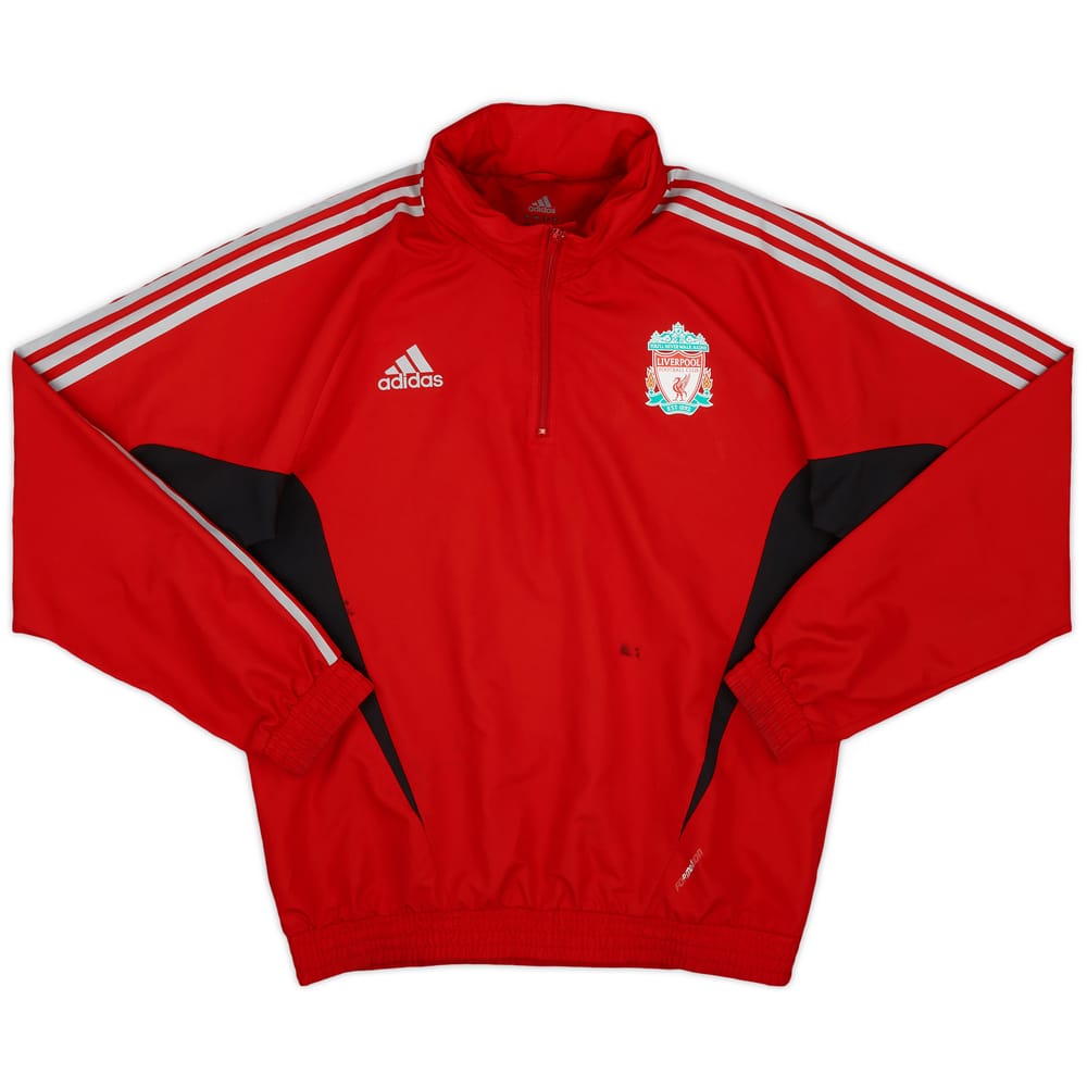 2008-09 Liverpool adidas 1/4 Zip Hooded Drill Top - 7/10 - (L)