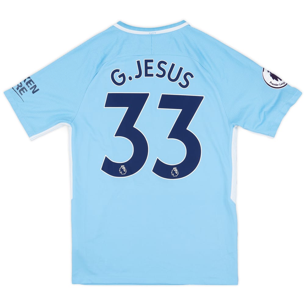 2017-18 Manchester City Home Shirt G.Jesus #33 - 6/10 - (S)