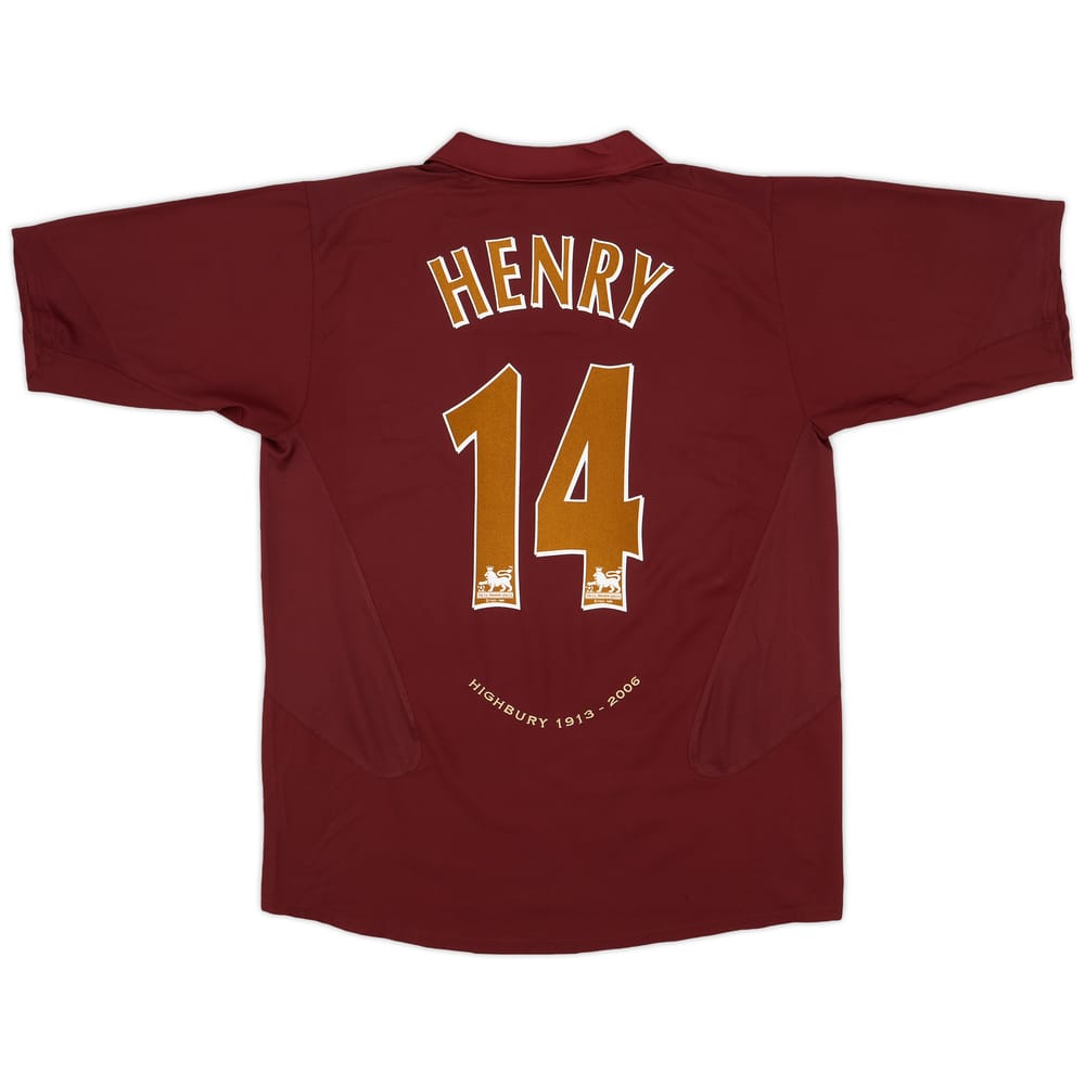 2005-06 Arsenal Home Shirt Henry #14 - 6/10 - (XL)