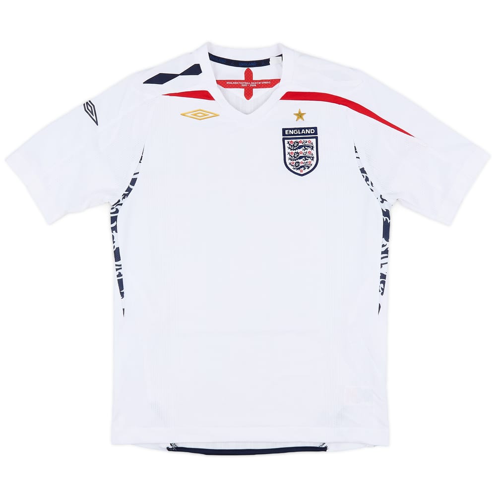 2007-09 England Home Shirt - 10/10 - (L.Boys)