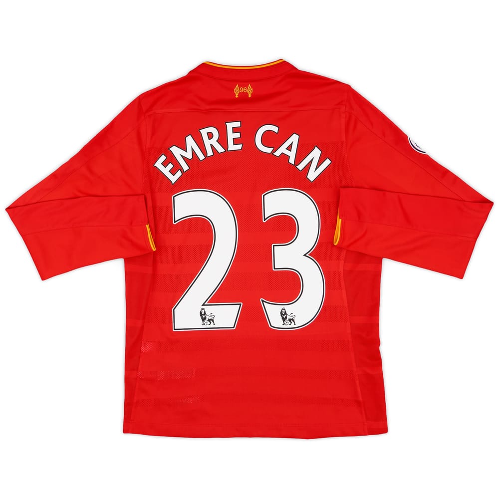 2016-17 Liverpool Home L/S Shirt Emre Can #23 - 9/10 - (XL.Boys)