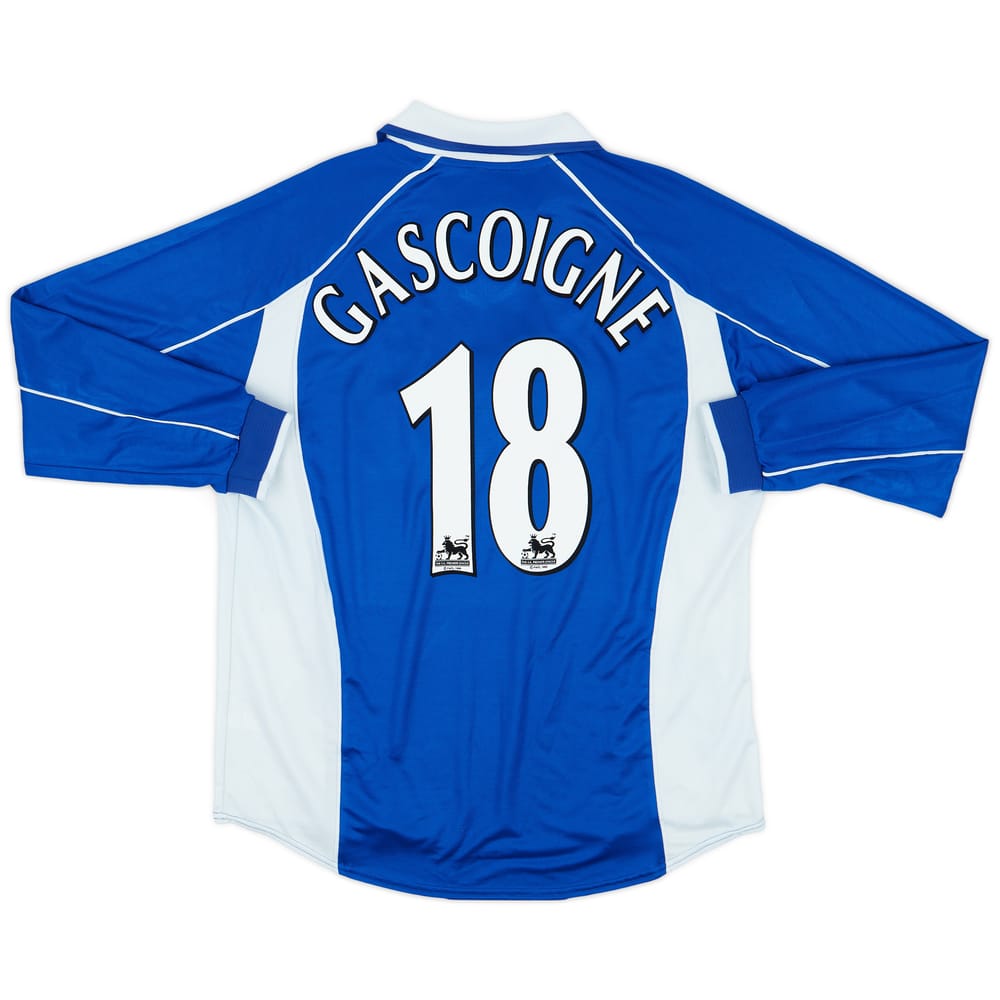 2000-02 Everton Home L/S Shirt Gascoigne #18 - 6/10 - (XXL)