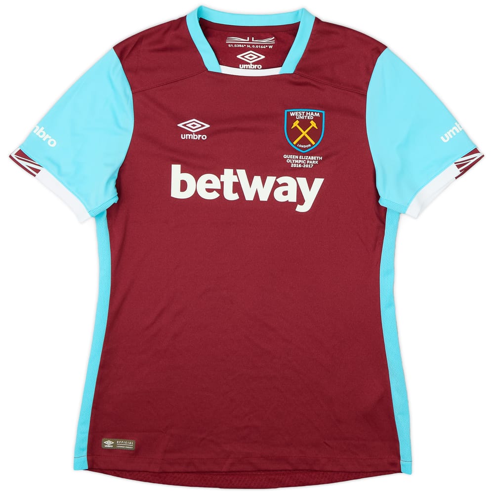 2016-17 West Ham Home Shirt - 9/10 - (Women's L)