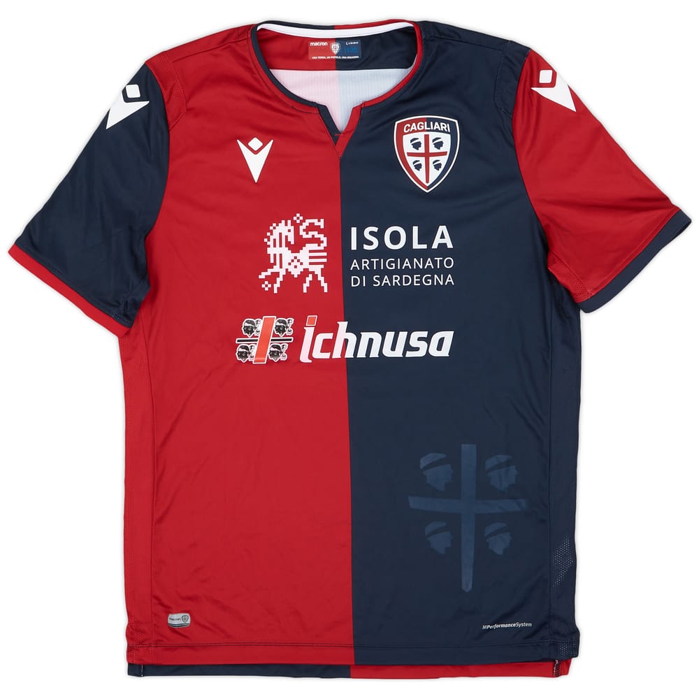 2019-20 Cagliari Match Issue Home Shirt #19 (Bradarić)