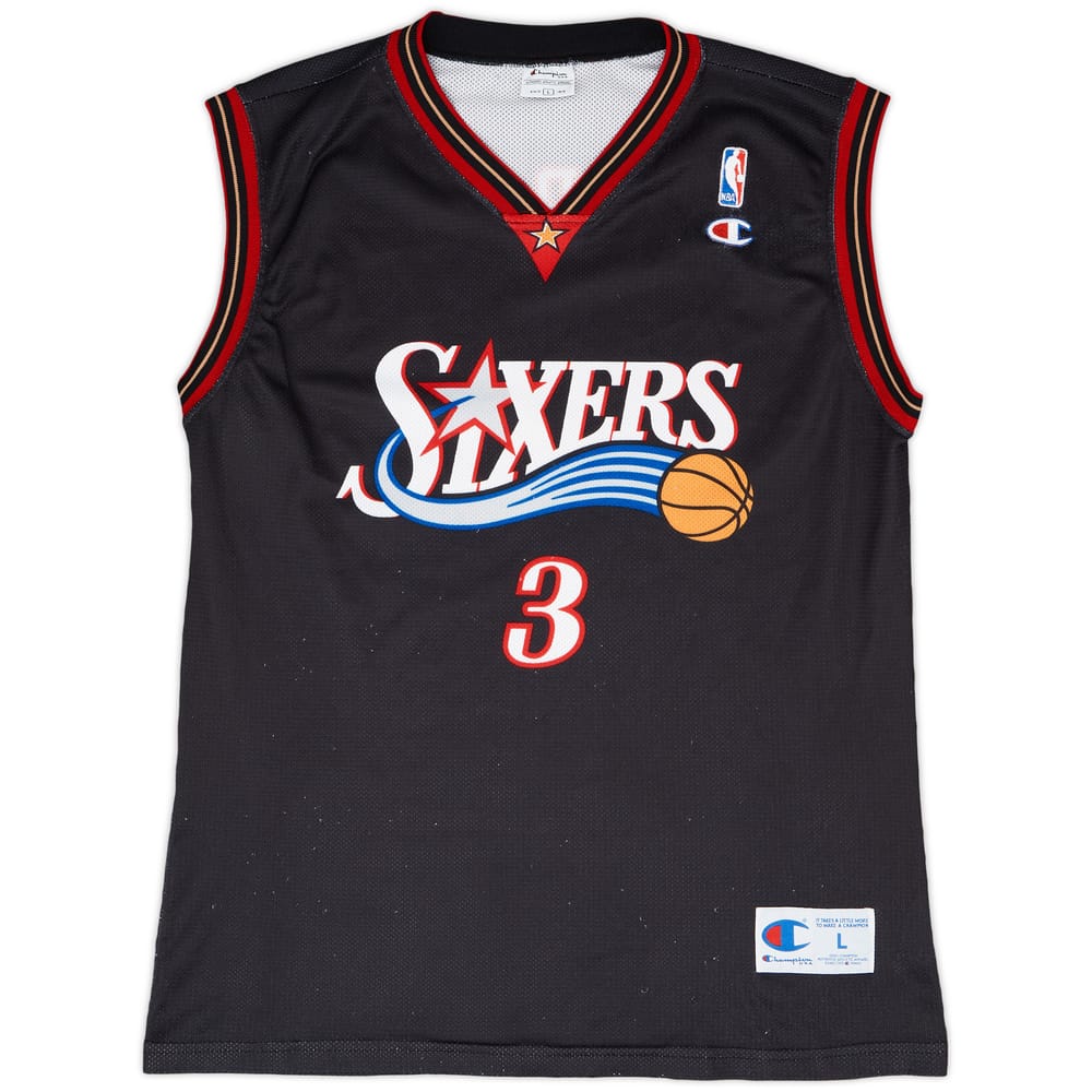 2000-06 Philadelphia 76ers Iverson #3 Champion Away Jersey - 8/10 - (L)