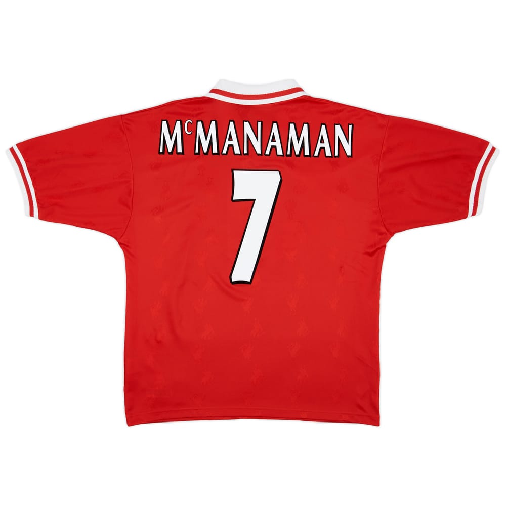 1996-98 Liverpool Home Shirt McManaman #7 - 9/10 - (L)