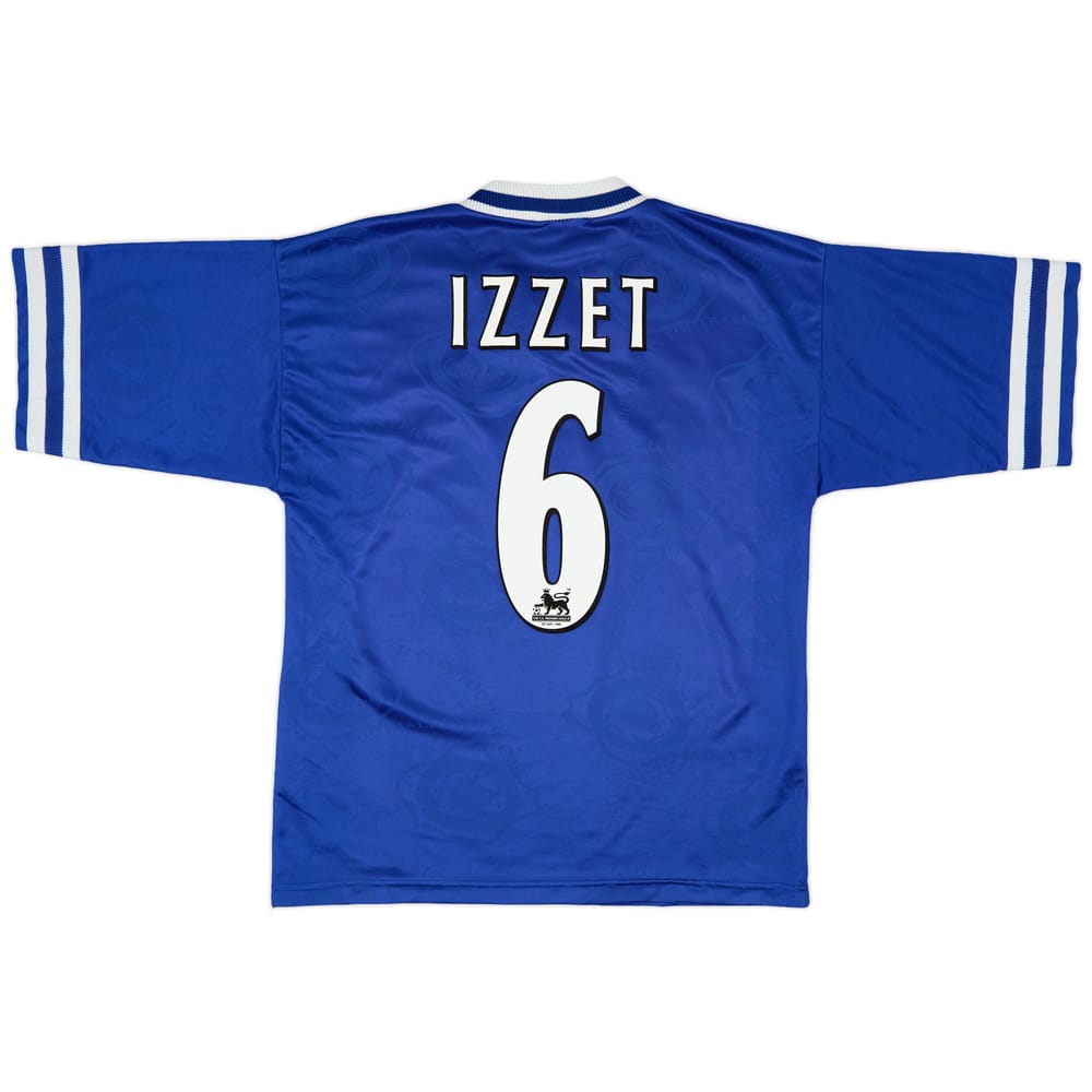 1996-98 Leicester Home Shirt Izzet #6 - 8/10 - (M)