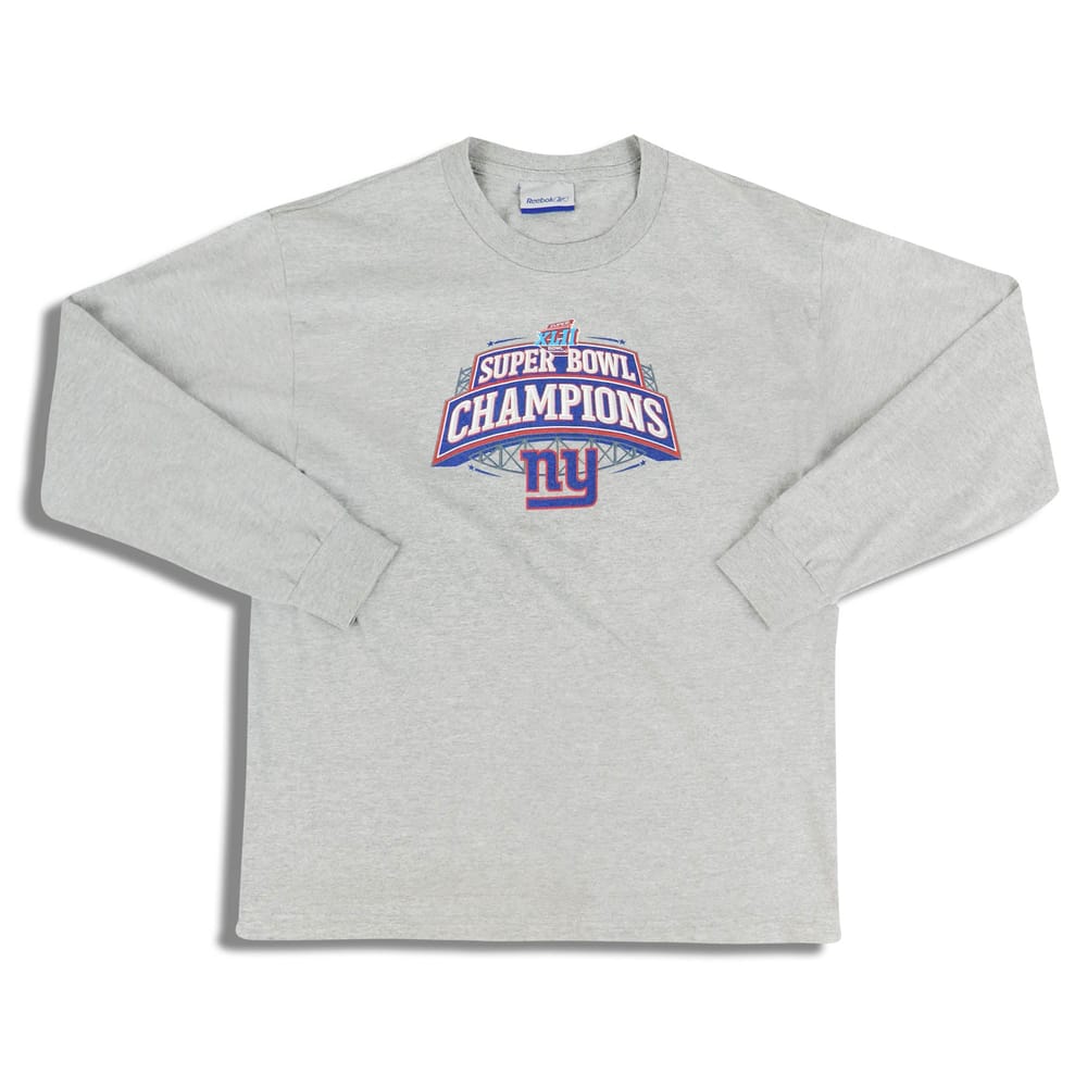 2007 New York Giants Super Bowl Champions Reebok L/S Tee XL