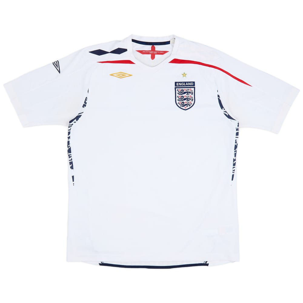 2007-09 England Home Shirt - 7/10 - (XL)