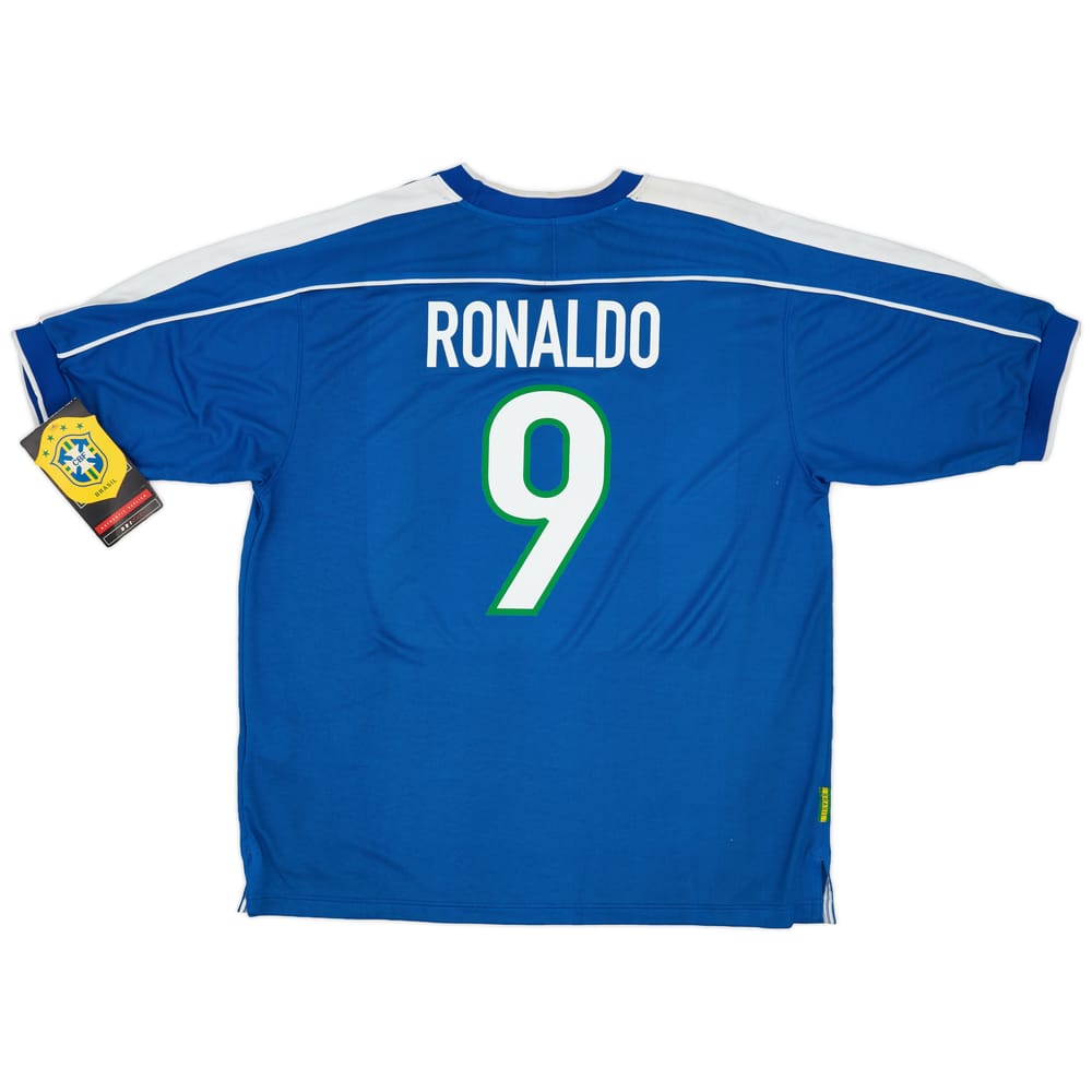 1998-00 Brazil Away Shirt Ronaldo #9 (XL)