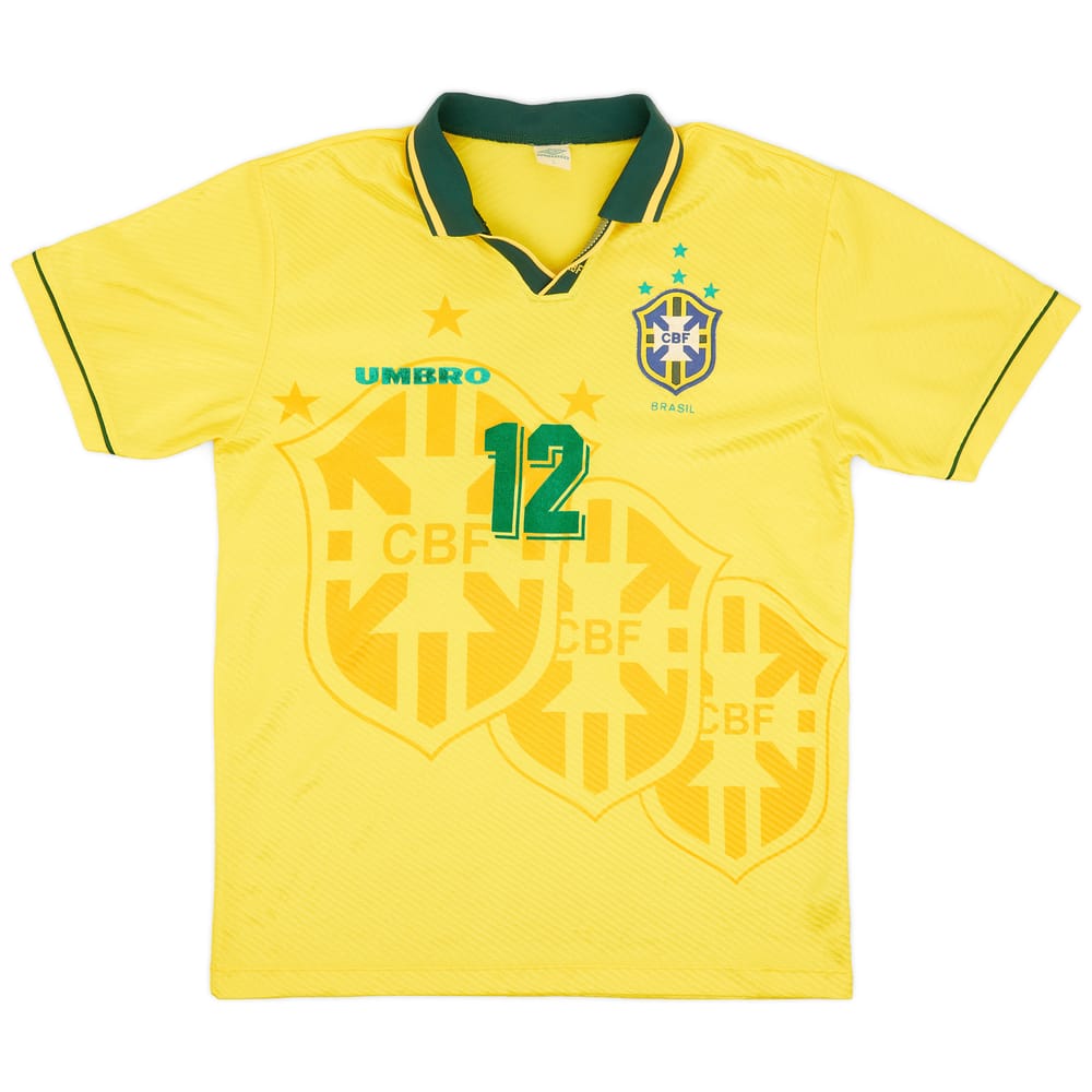 1994 Brazil Home Shirt #12 - 8/10 - (L)