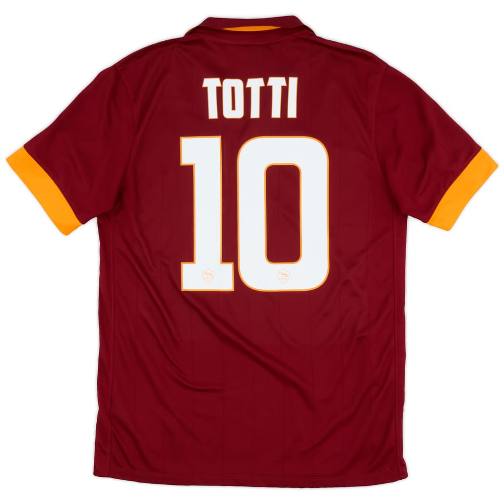 2014-15 Roma Home Shirt Totti #10 - 9/10 - (M)