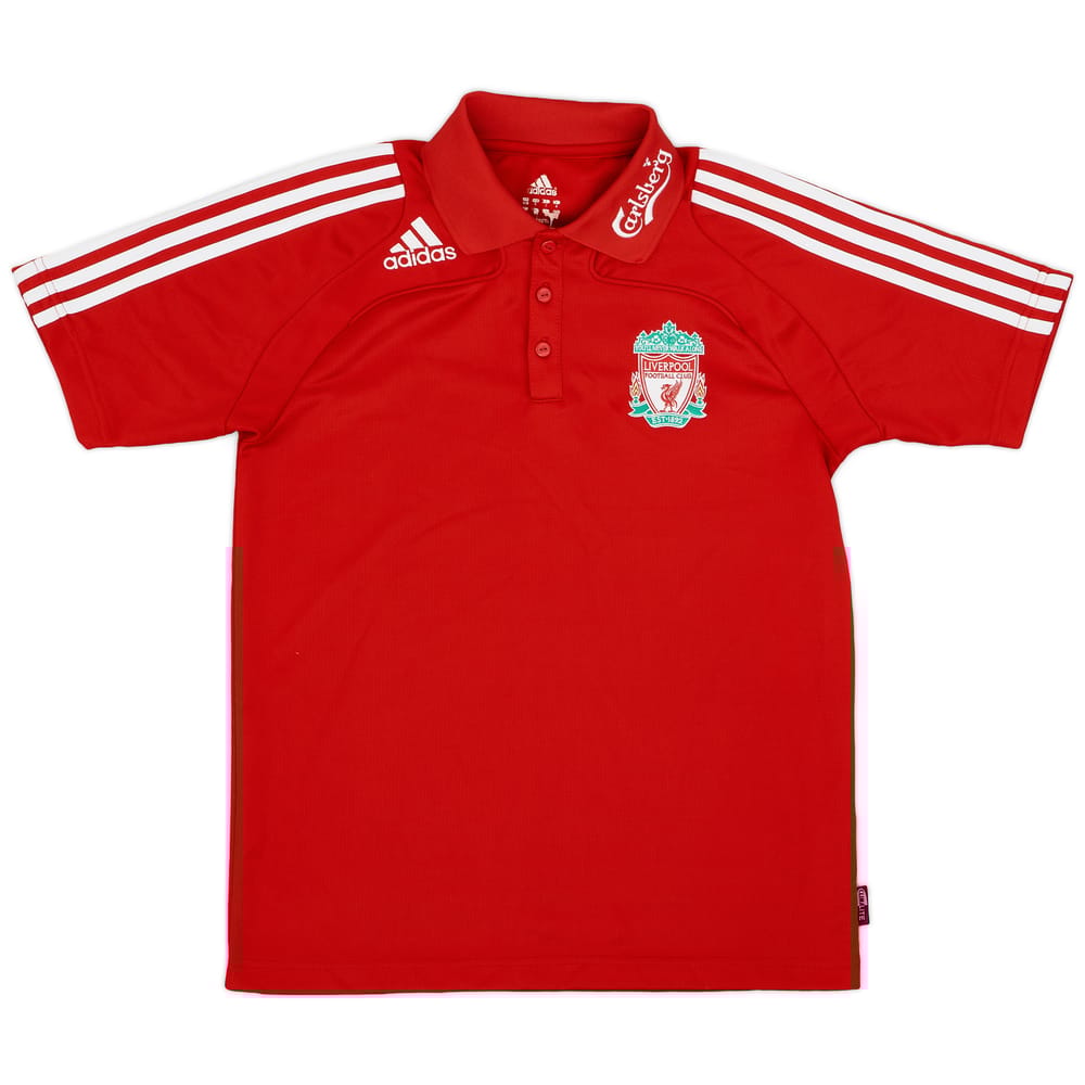 2008-09 Liverpool adidas Polo Shirt - 8/10 - (S)