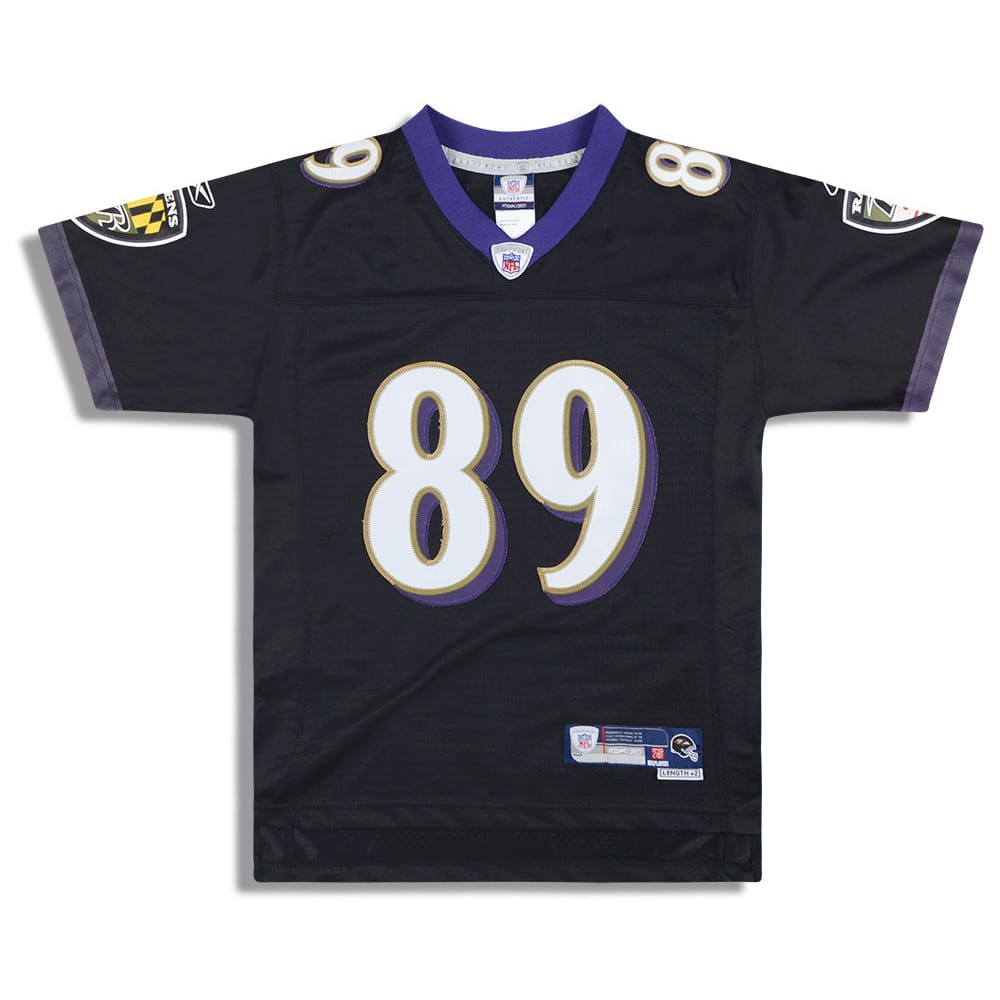 2007 Baltimore Ravens Clayton #89 Reebok Premier Jersey (Alternate) Y