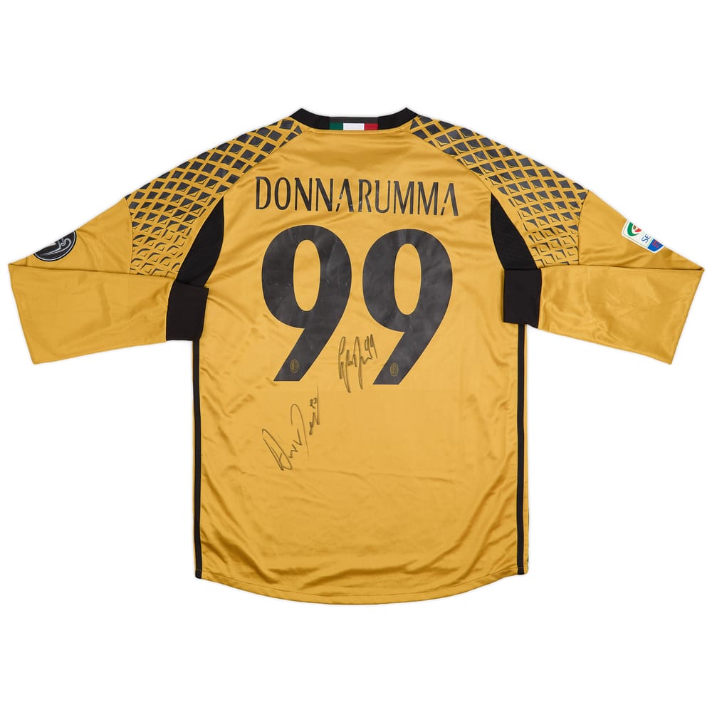 2016-17 AC Milan Signed GK Shirt Donnarumma #99 - 6/10 - (L)
