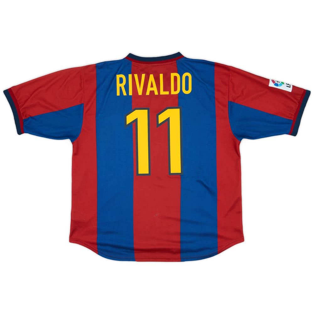 1998-00 Barcelona Home Shirt Rivaldo #11 - 6/10 - (XL)