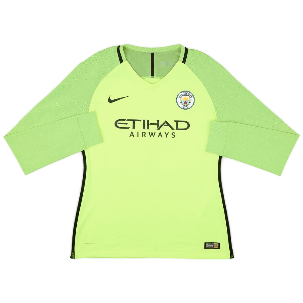 2016-17 Manchester City Authentic GK Shirt - 7/10 - (Women's M)